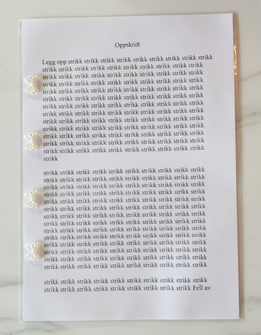 Oppskriftshefte med sløyfer